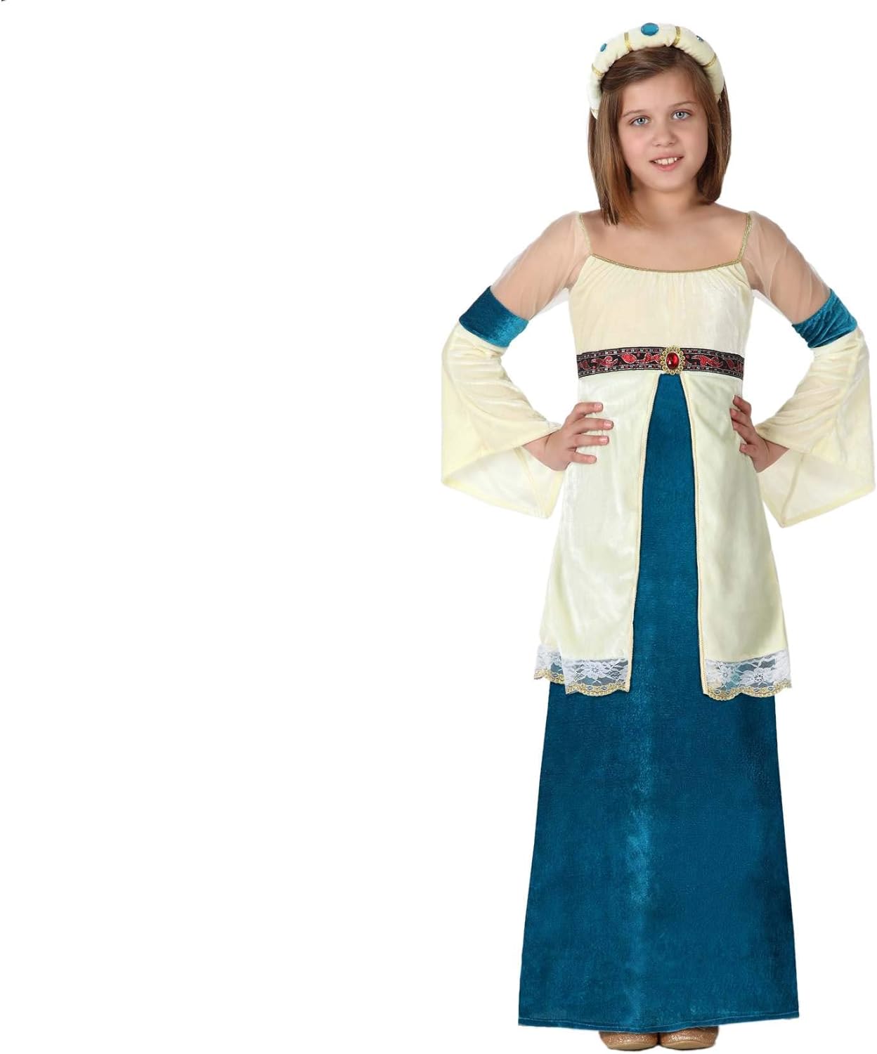 Costume Bambina Dama Medievale Tg 3/9A
