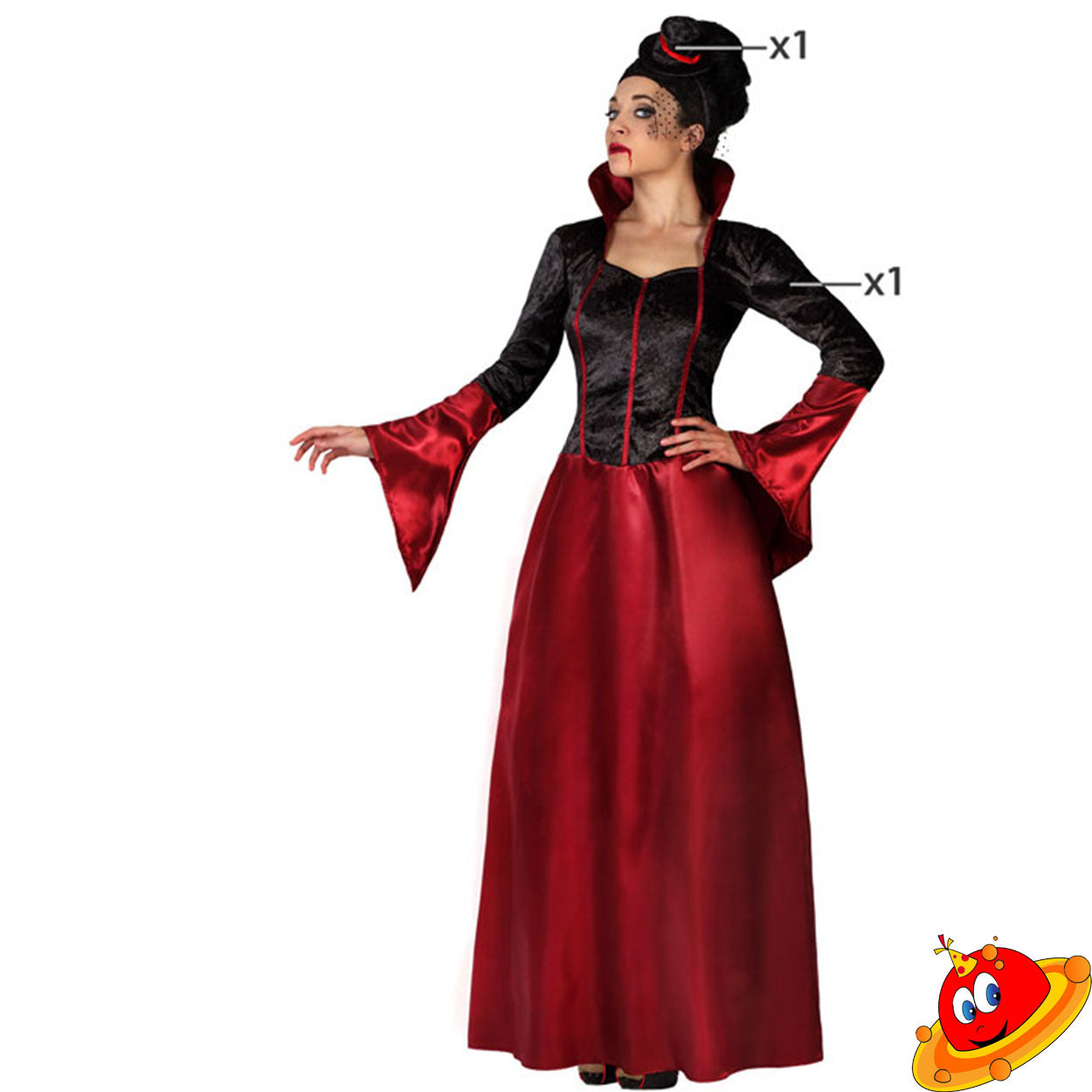 Costume Donna Lady Vampira Tg 40a46