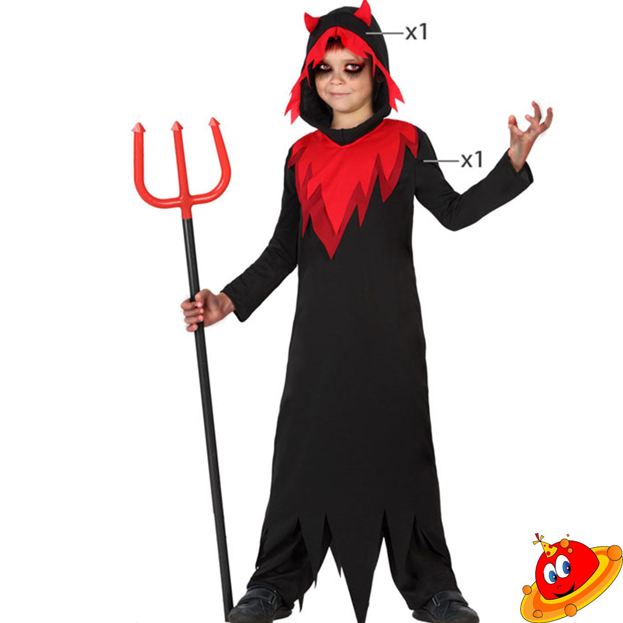 Costume Halloween Horror Demonio Diavolo Bambino