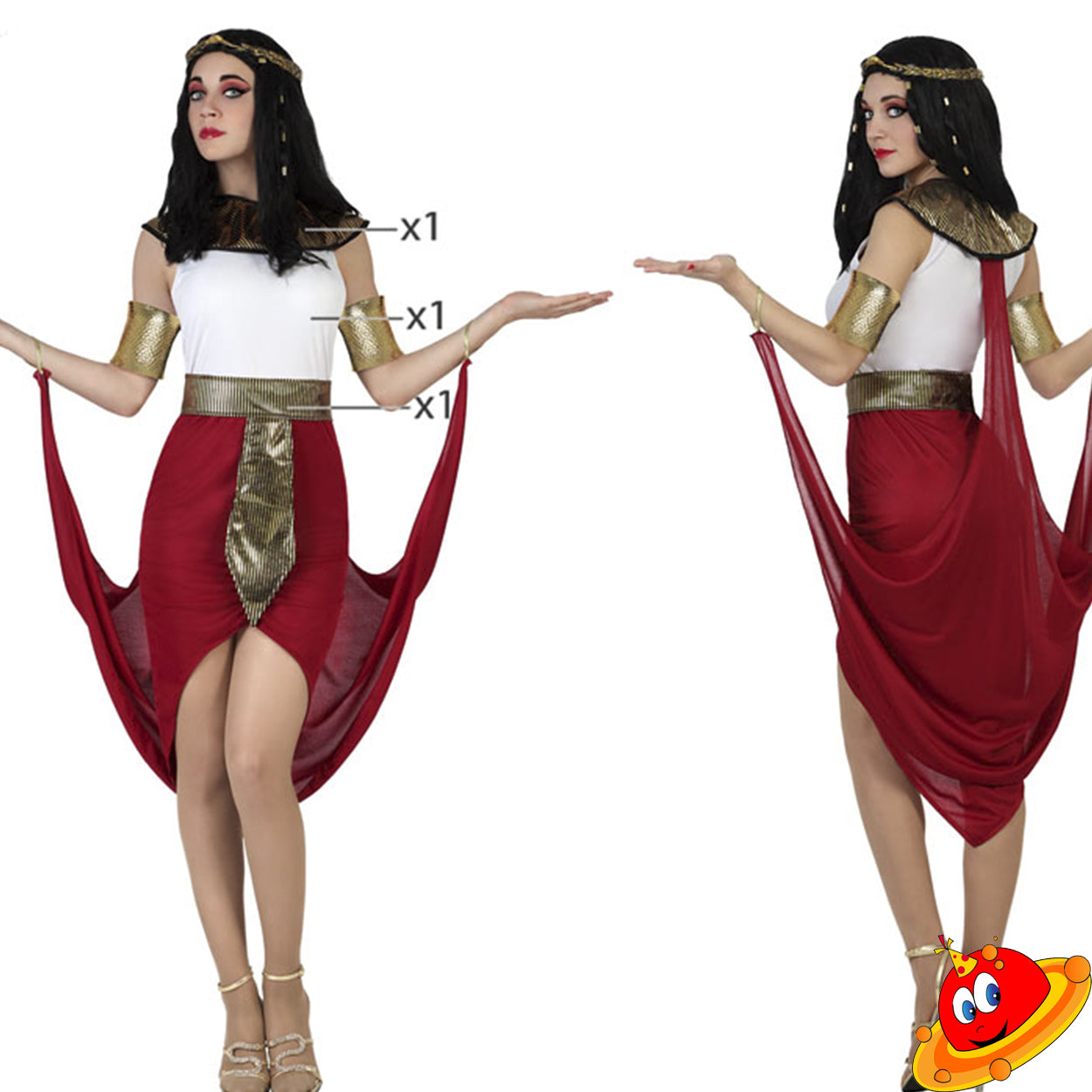 Costume Donna Lady Regina Cleopatra Tg 40/46