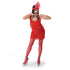 Costume Donna Charleston Rosso anni 30 Tg 42/44