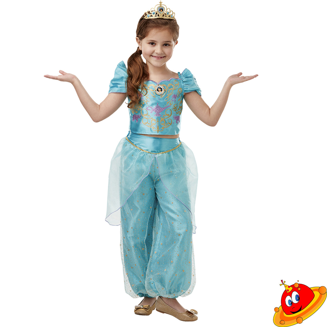 Costume Bambina Lusso Principessa Araba Jasmine Tg 3/5 A