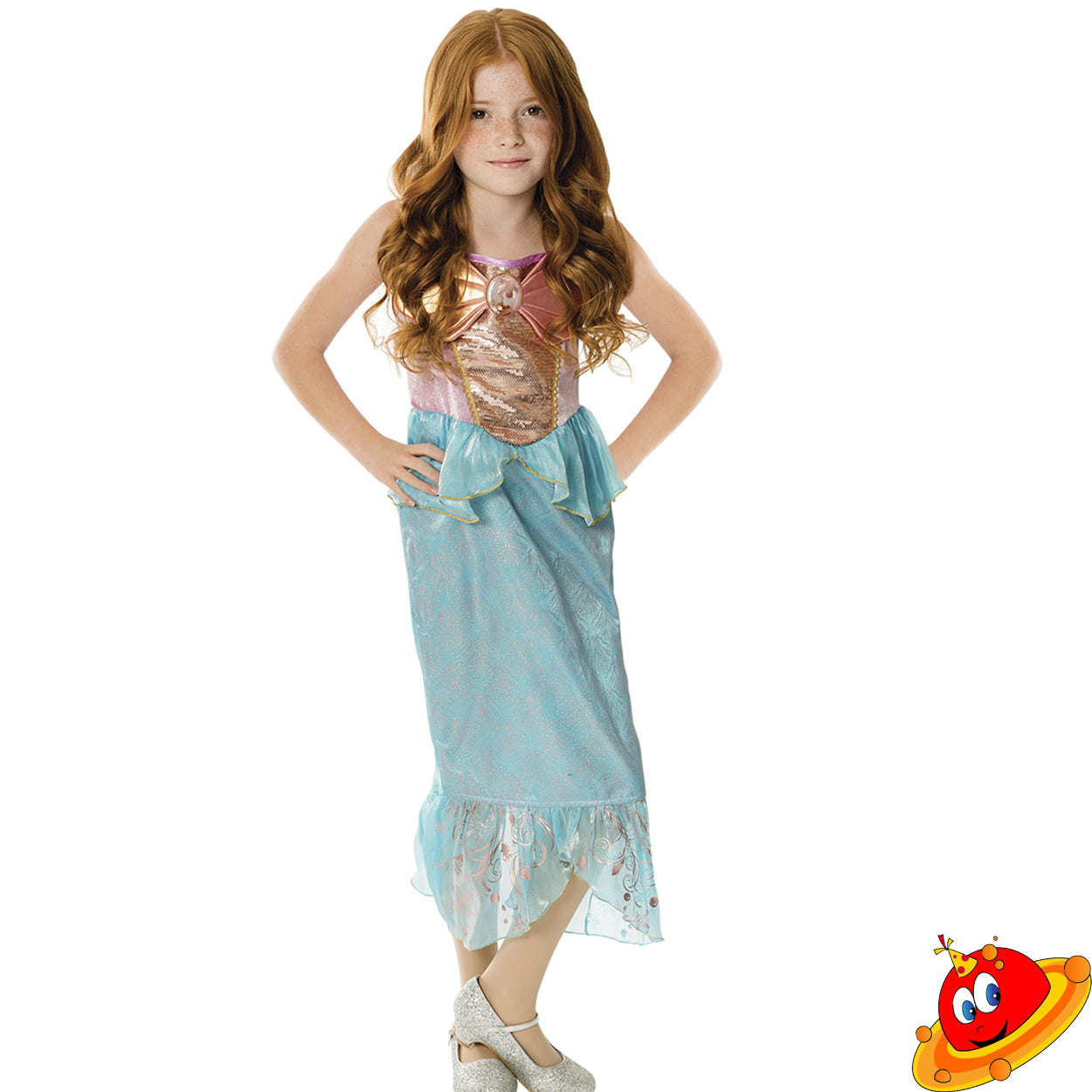 Costume Bambina Principessa Sirenetta Ariel Disney Tg 3/8 A