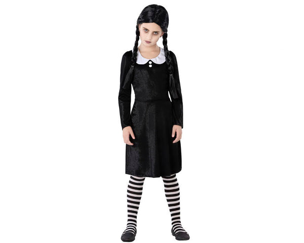 Famiglia Addams Bambina Costume Carnevale Mercoledì Addams