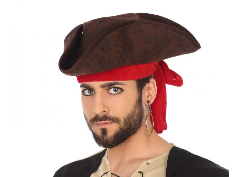 Cappello Pirata Corsaro Corsara  Tricorno Travestimento Carnevale