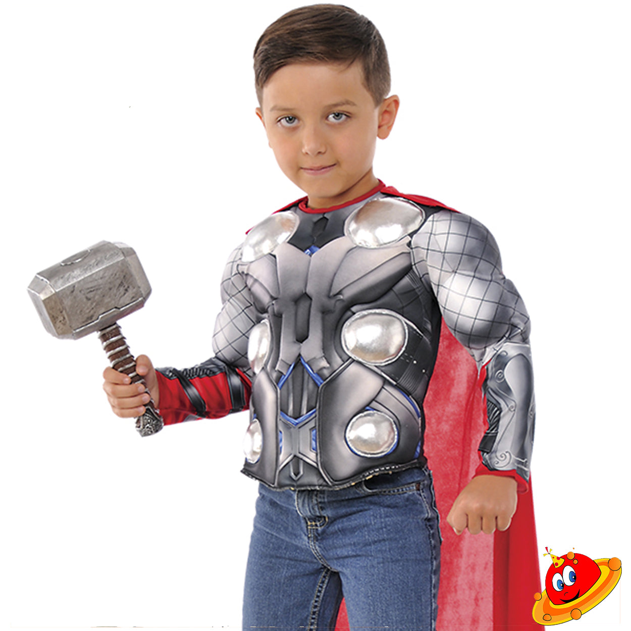 Costume Bambino Avengers Thor Dio del Tuono con Martello Tg 5/7A