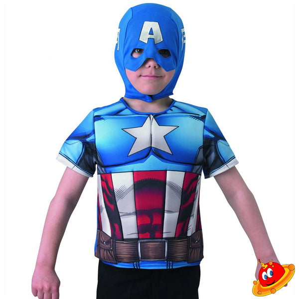 Capitan America Vestito Costume Carnevale Bambino SUP005