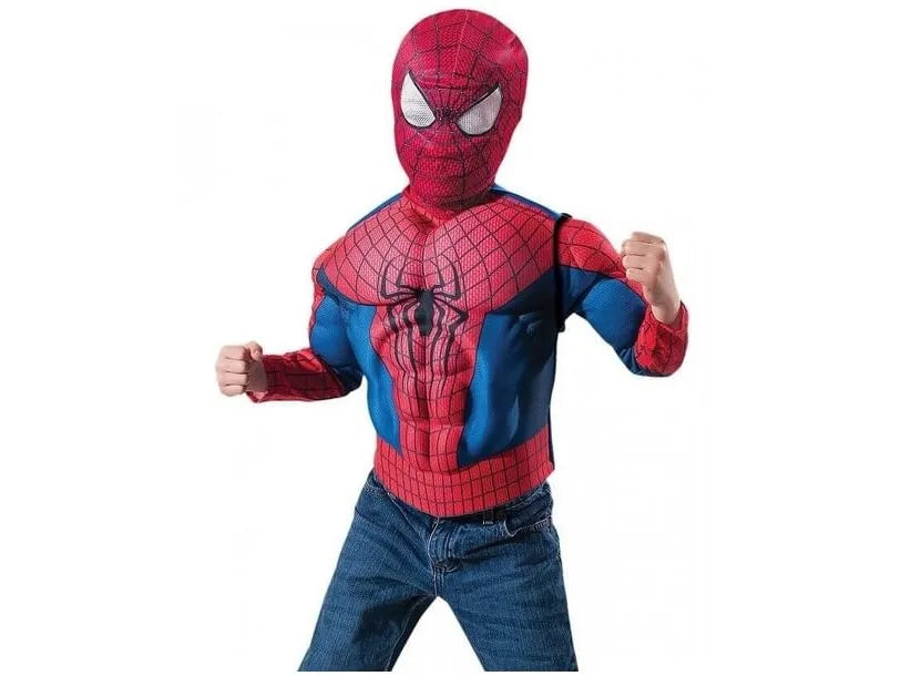 Costume Bambino Spiderman Top con Machera