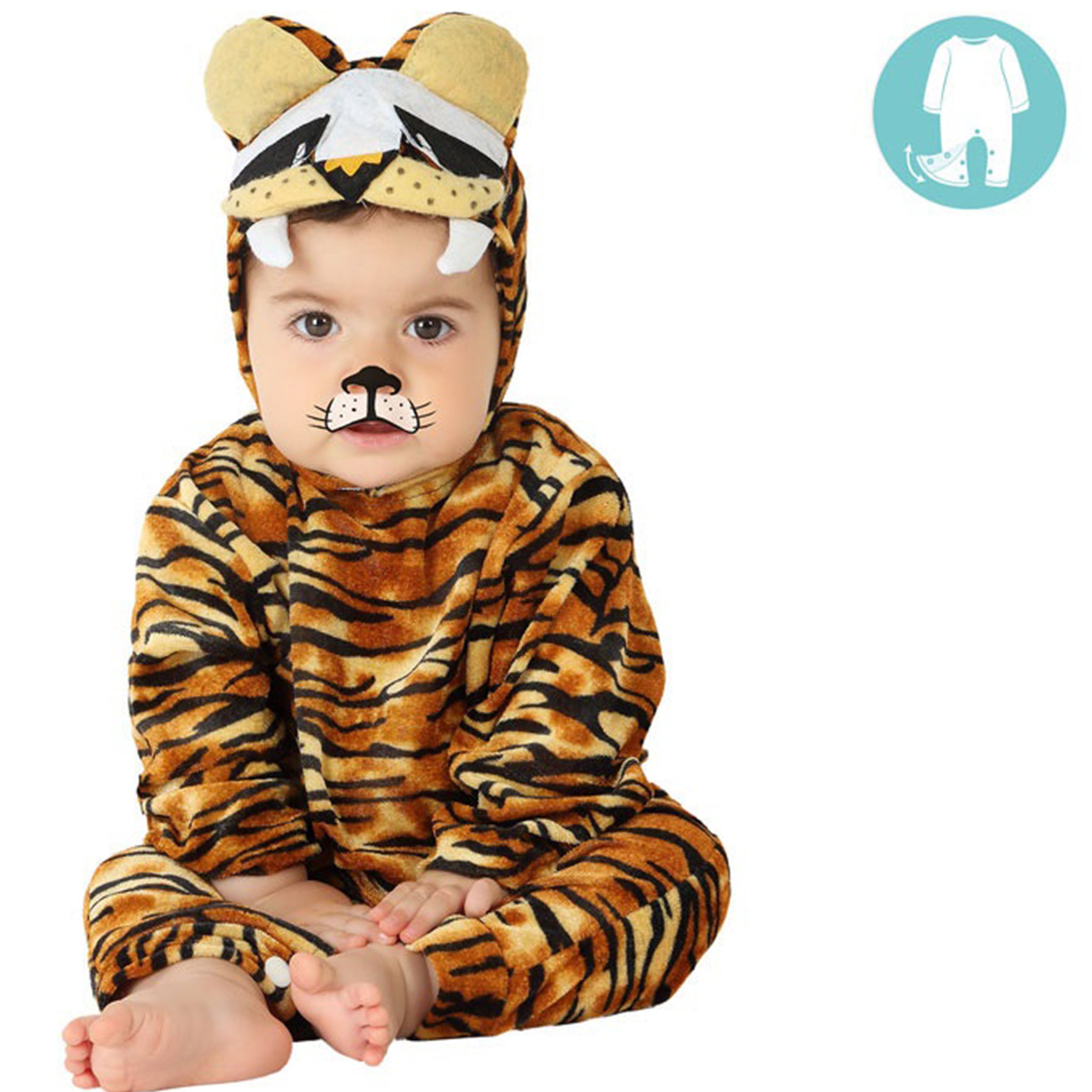 Costume Baby Bebè Tigre Tigrotto Tg 12/24M