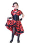 Costume Bambina Flamenco Spagnola Gitana Rossa Tg 5/7A