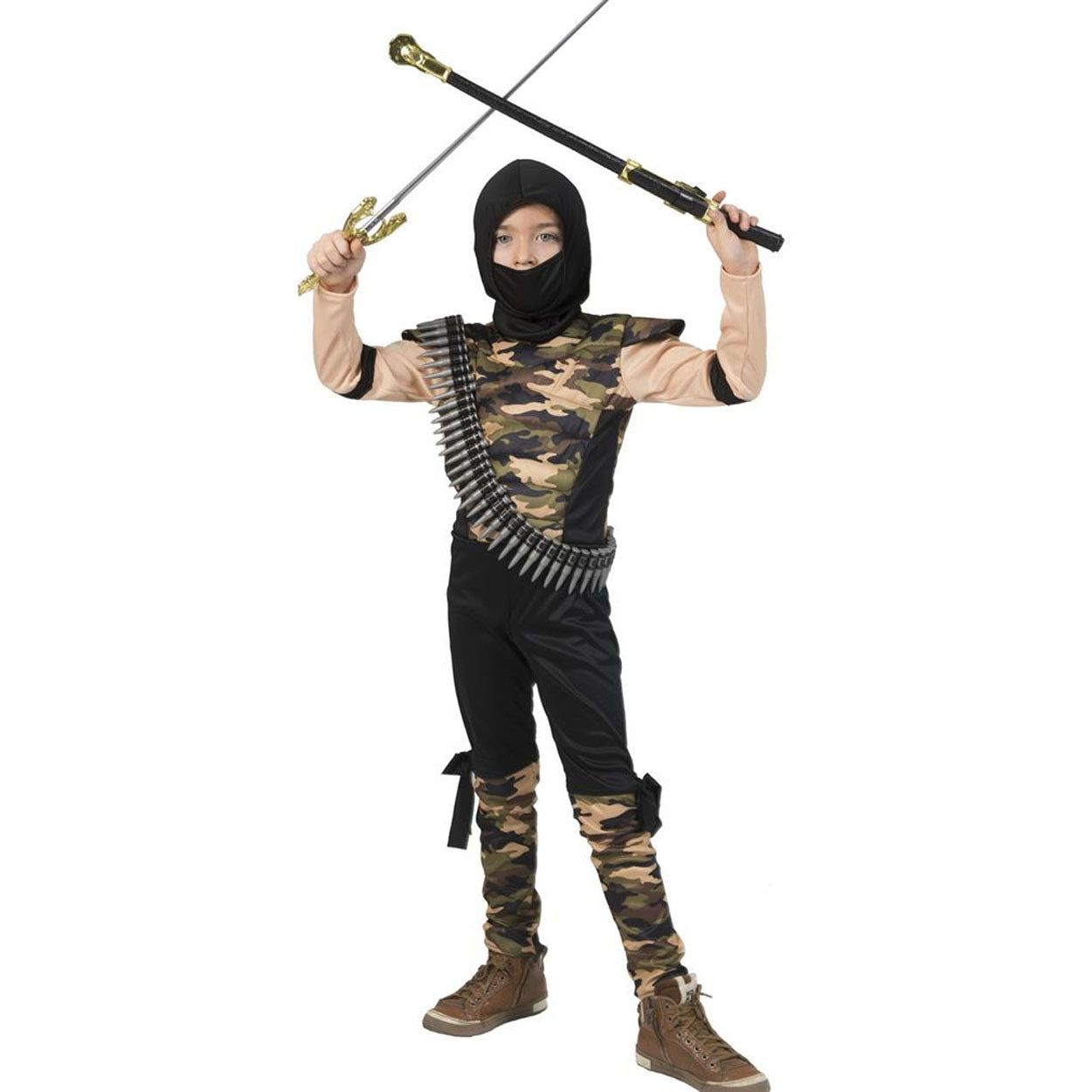 Costume Bambino Ninja Mortal Combat Army Tg 7/14A