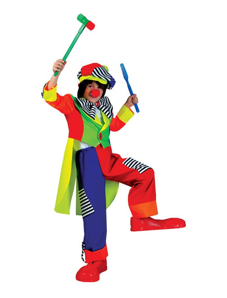 Costume Bambina Carnevale Clown Pagliaccio Selly Tg 5/14A