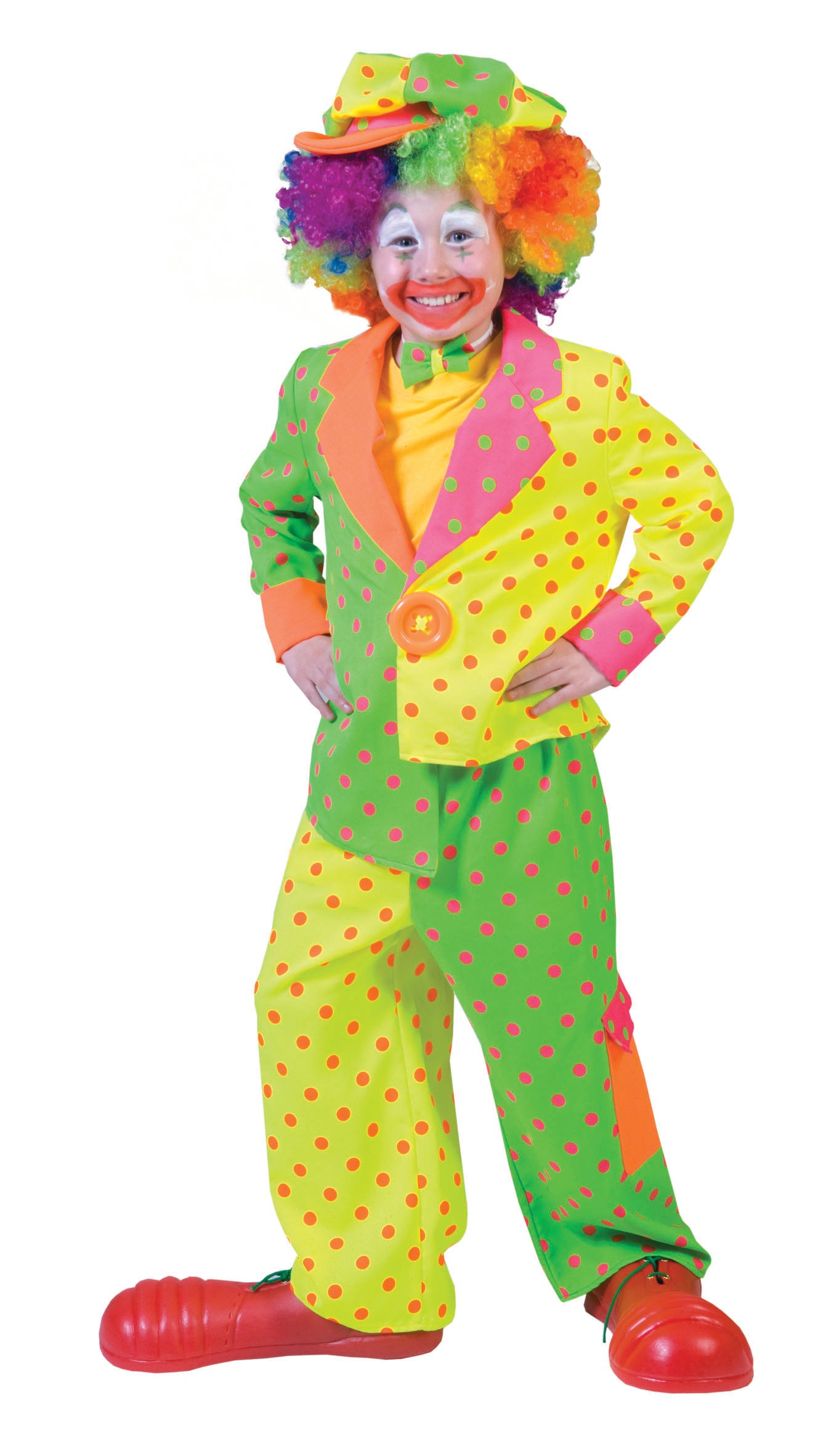 Costume Bambino Clown Fluo