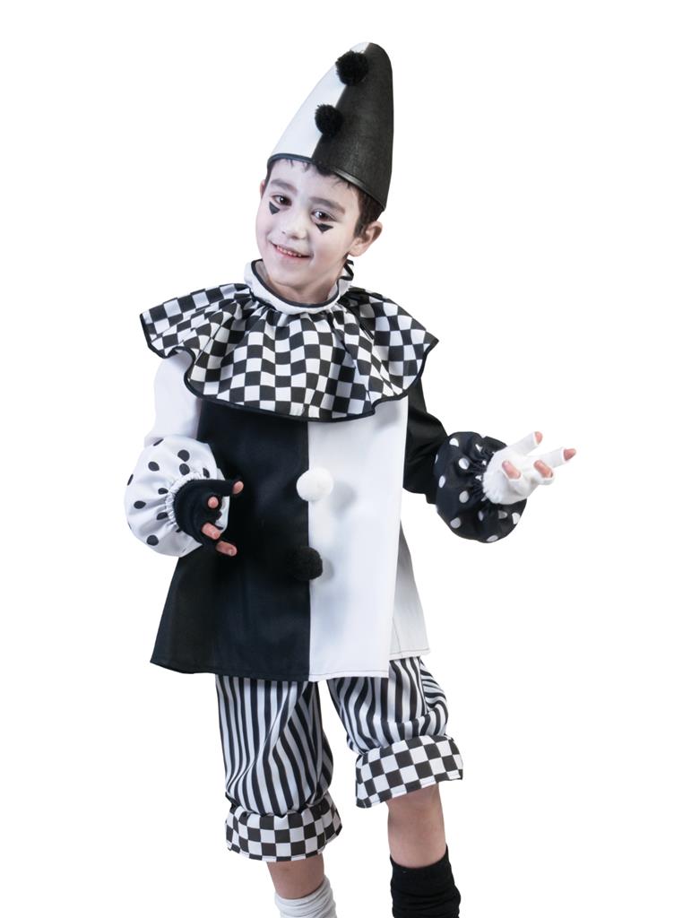 Costume Bambino Clown Pierrot Tg 5/16A