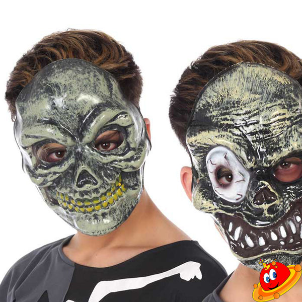 VKI® 2 Pezzi Maschera Teschio Maschera Zombie Maschera di Halloween  Mascherata Maschere di Carnevale Costume Viso, Bianco e Nero