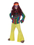 Costume Bambina Bambino Pantalone Giallo Disco 80 Hippie Anni 60  Tg 5/16A