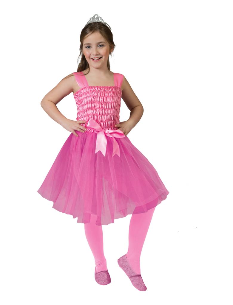 Costume Bambina Ballerina Principessa Rosa Tg 7/9 A