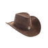 Cappello similpelle con sottogola travestimento Sceriffo Cow Boy Far West