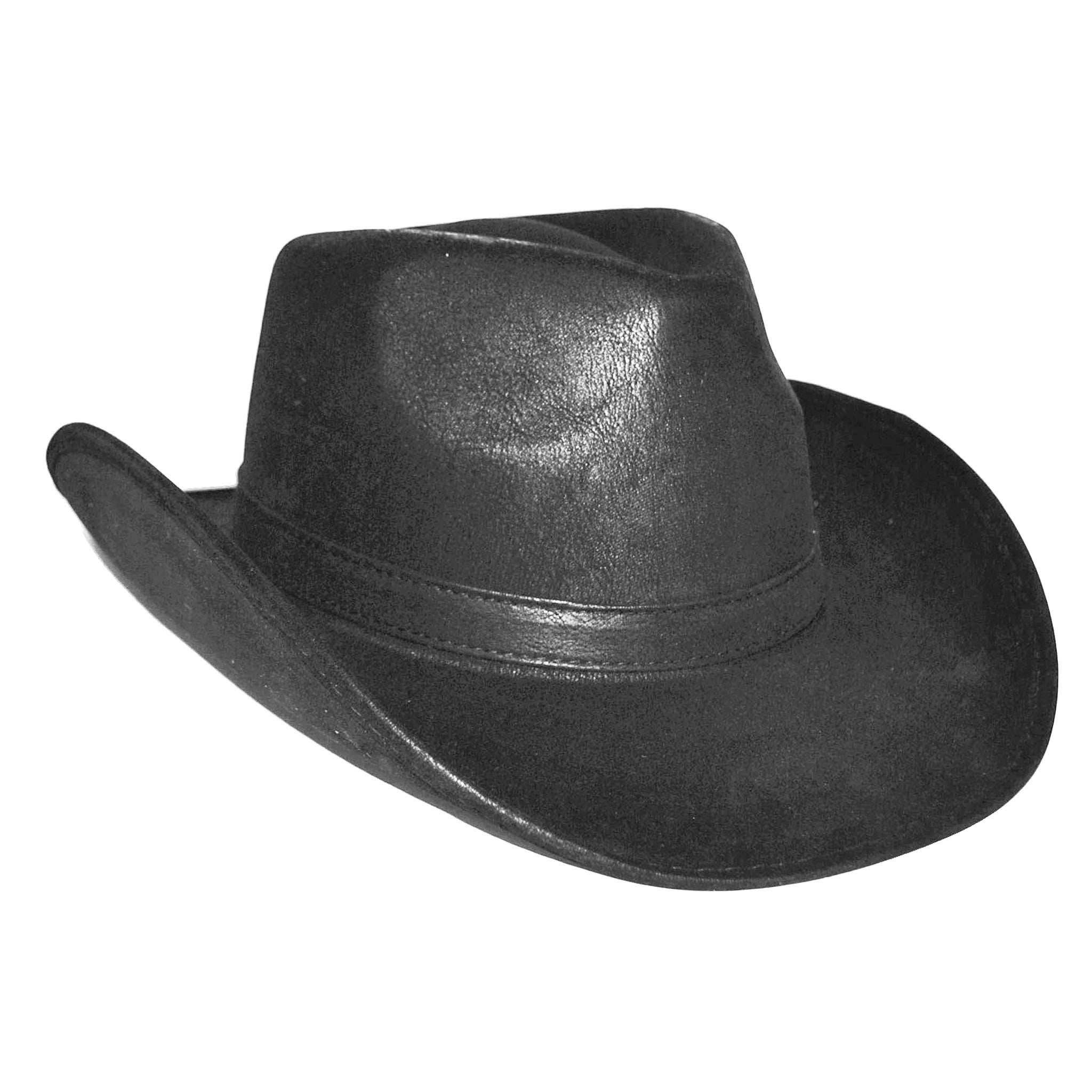🤠 Cappello da Cowboy/Western Nero in Similpelle – Accessorio Adulto 🖤