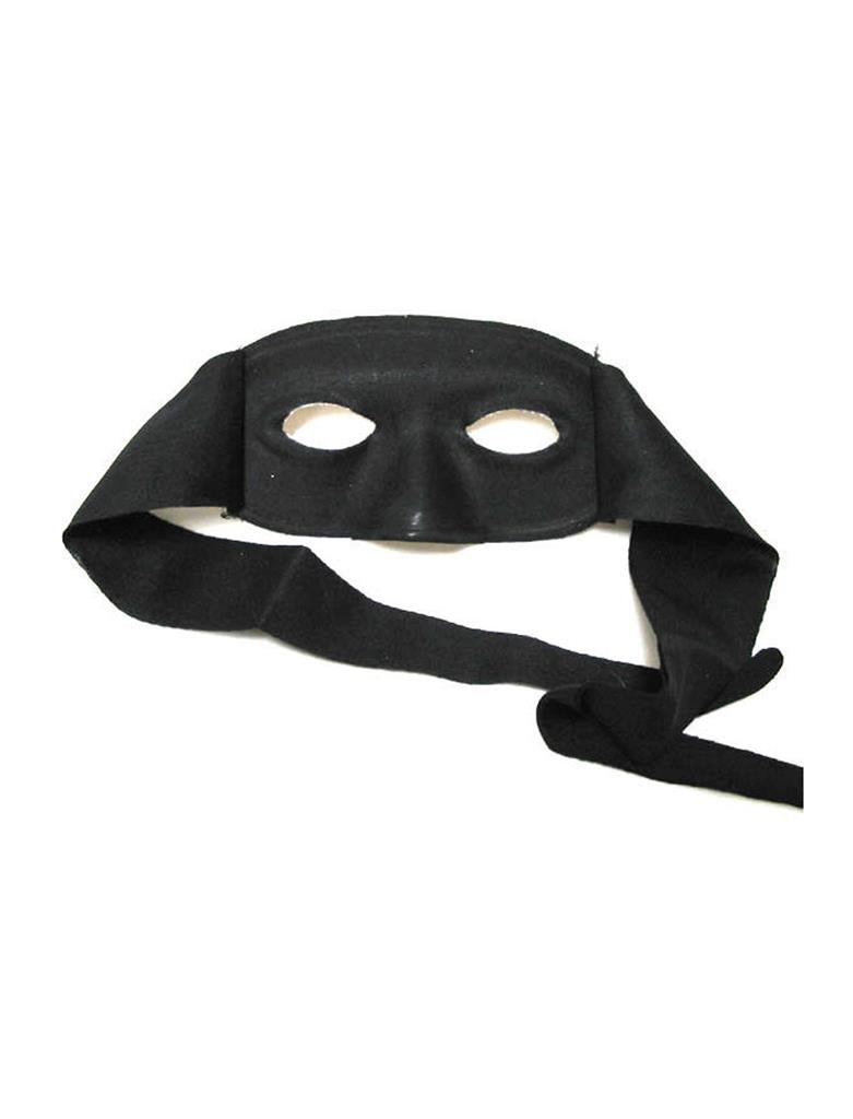 Maschera nera con fascia Zorro Cavaliere Mascherato spadaccino
