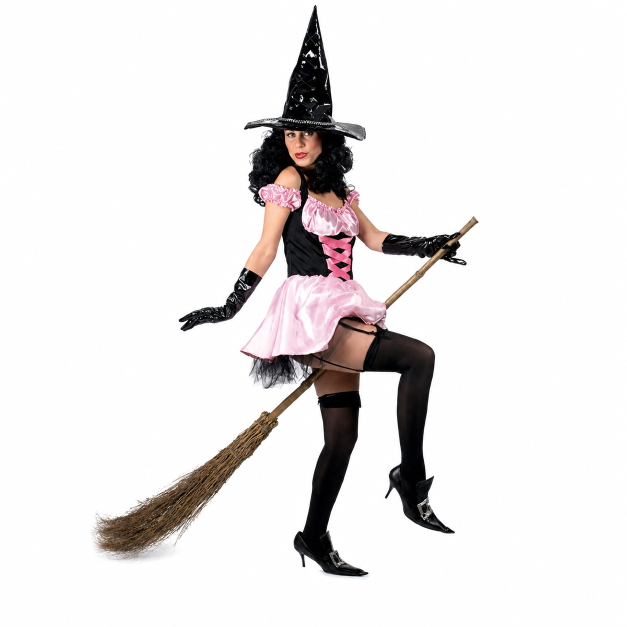 🧙‍♀️💗 Costume da Strega Rosa e Nero – Look Glamour per Halloween