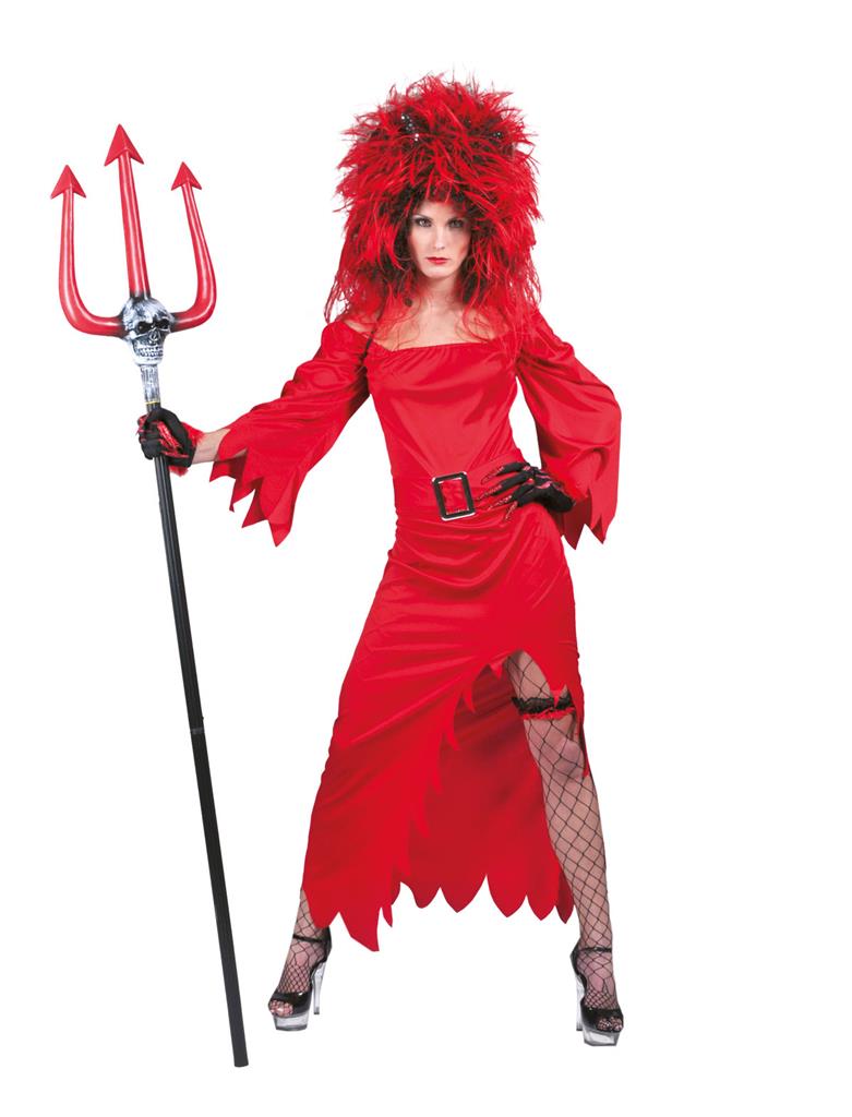 Costume Donna Inferno Diavola Red Devil Tg 36a46