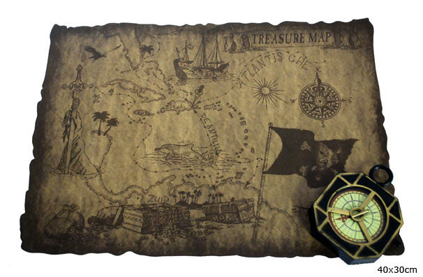 Mappa del Pirata con bussola
