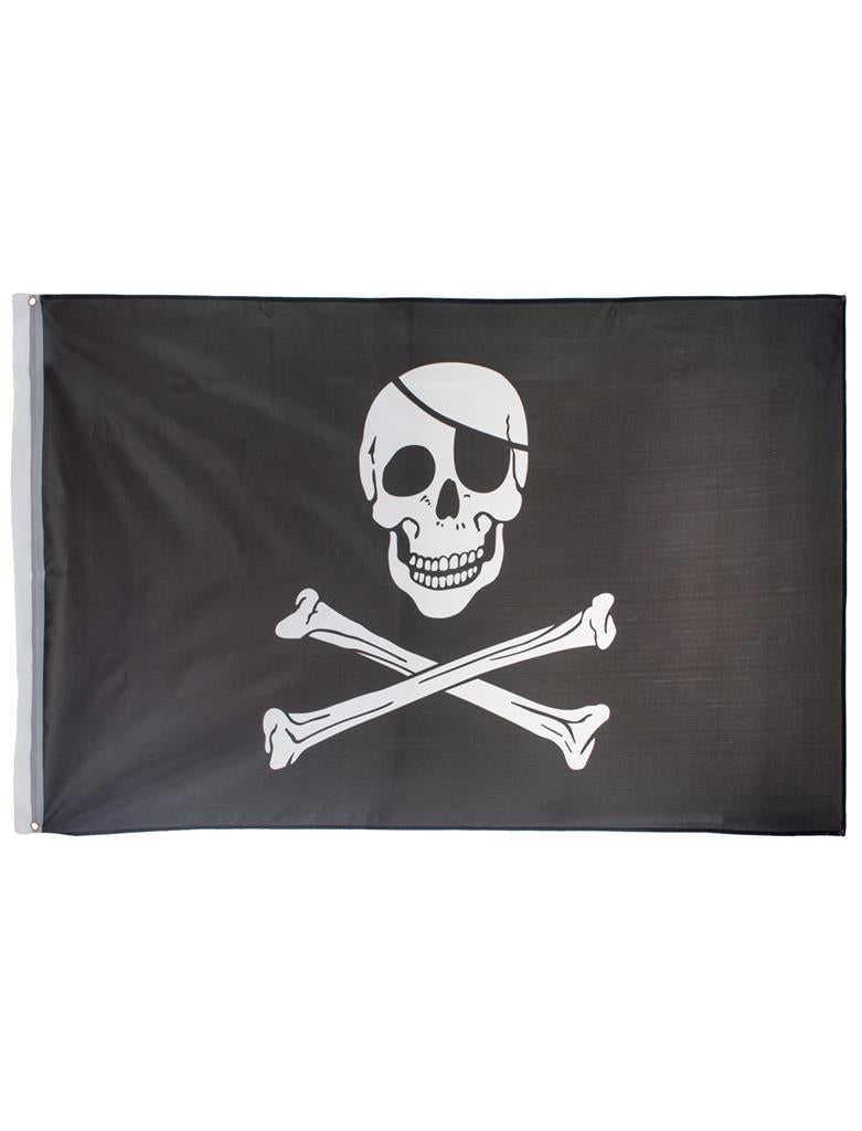 Bandiera Pirata Tessuto con teschio Jolly Roger 150x74 cm