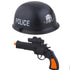Set Travestimento Poliziotto Elmo Pistola magnum