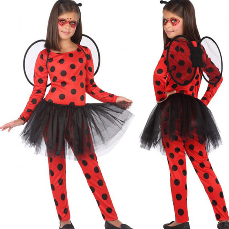 Costume Bambina Coccinella Lady Bug Tg 3/12A