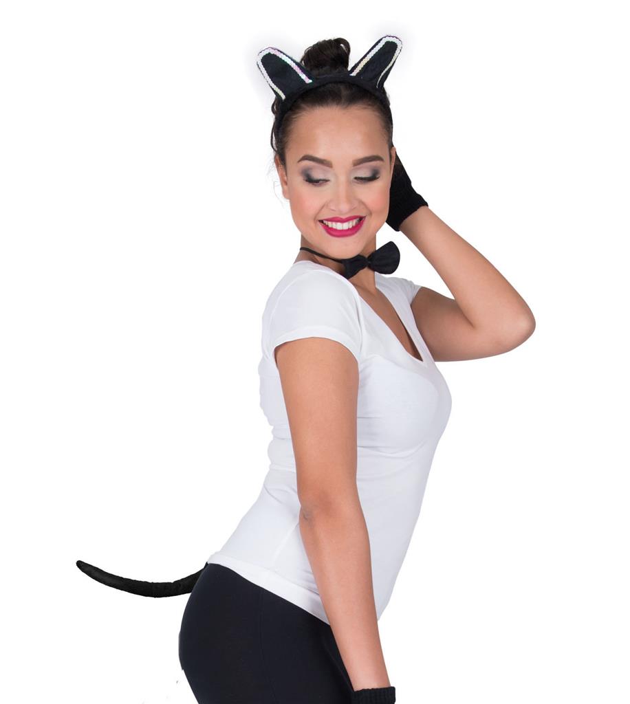 🐾 Universo in Festa: Kit Accessori Animal Glamour – Orecchie, Farfallino, Coda ✨