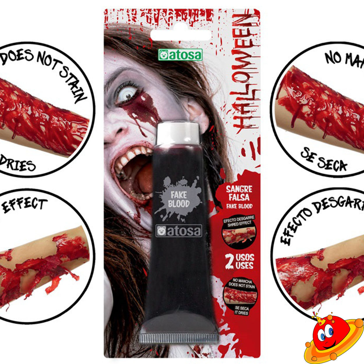 Sangue Finto Plastico Make Up Trucco Halloween Horror