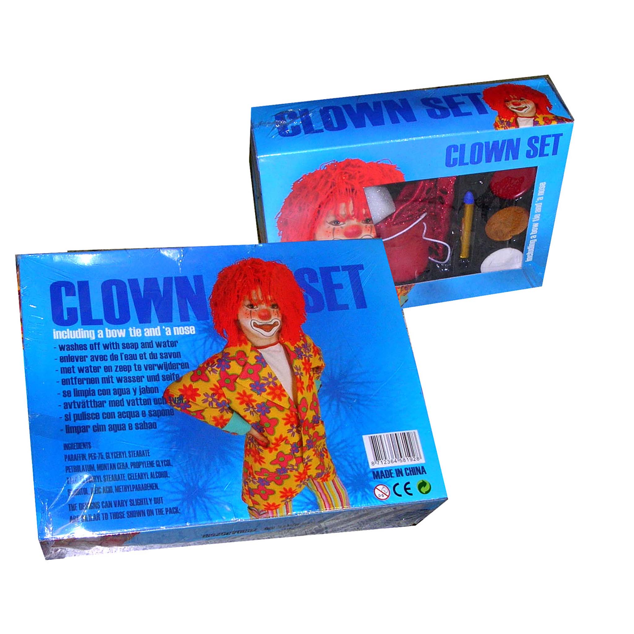 Set Clown trucchi cravatta naso