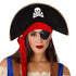 Cappello Pirata Donna Nero Teschio fascia