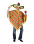 Costume Uomo Poncho Messicano Tequila Peperoncino