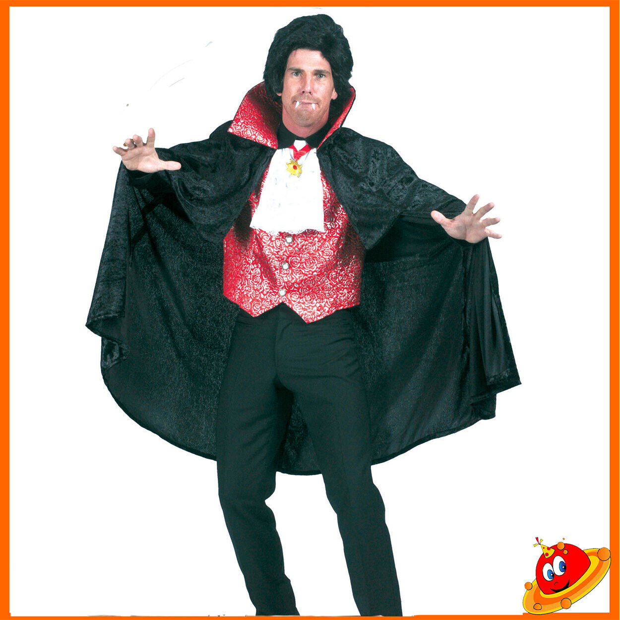 Costume Uomo Vampiro Conte Dracula Elegante Tg 48a54