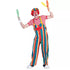 Costume Salopette Clown a righe colorate Tg 56/58