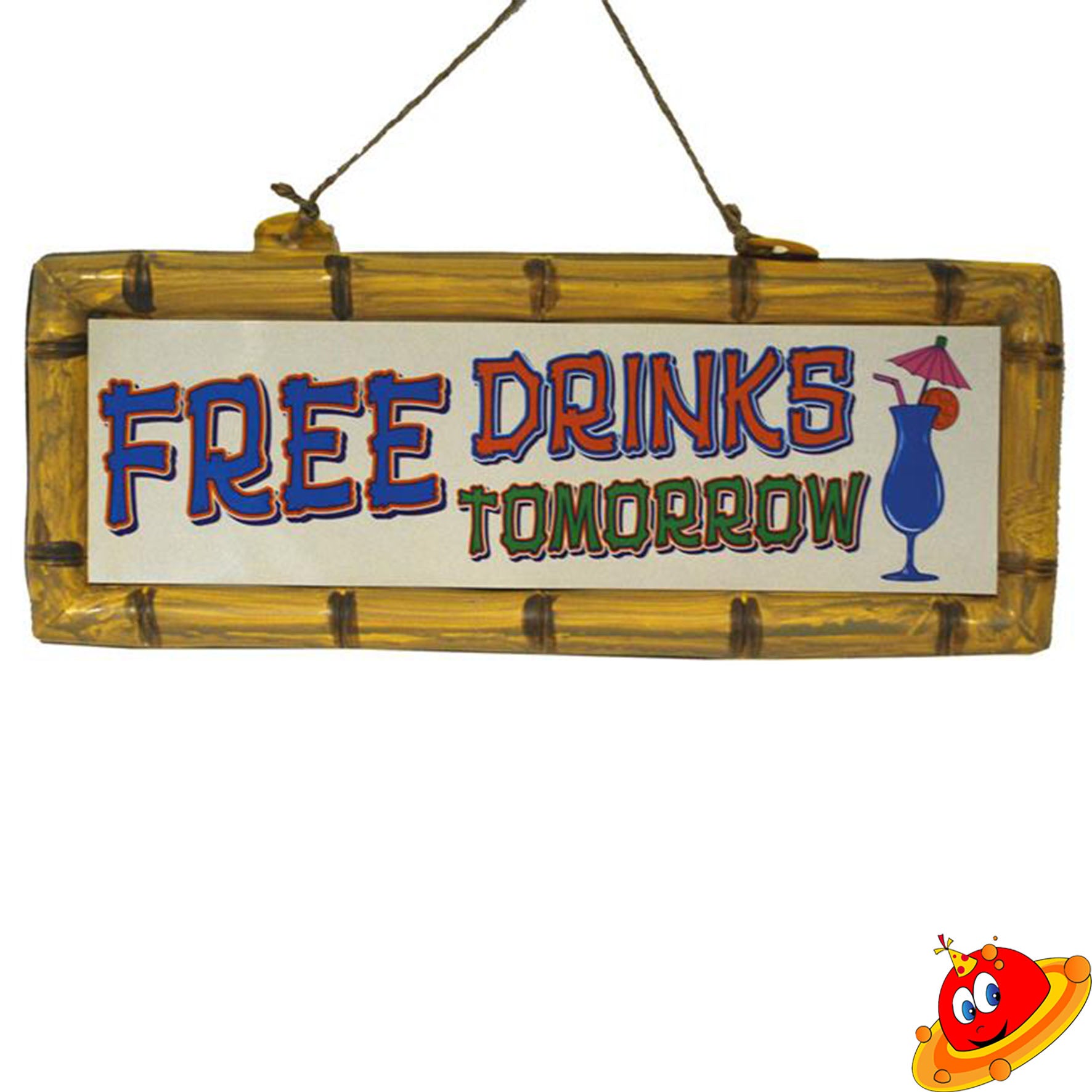 Decorazione Free Drink Tomorrows party hawaiano