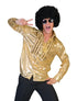 Camicia Uomo Disco Dance Metallizzata Oro Argento