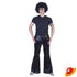 Pantalone Nero Disco Dance a zampa uomo Tg 48/54