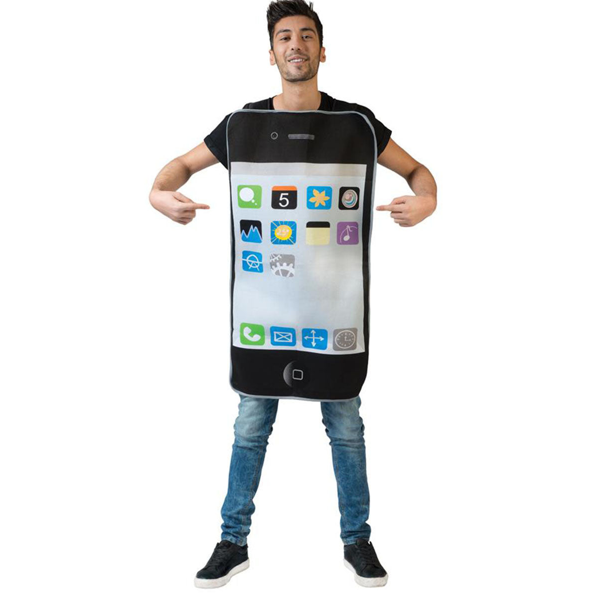 Costume Uomo Donna Smartphone Cellulare Mascotte