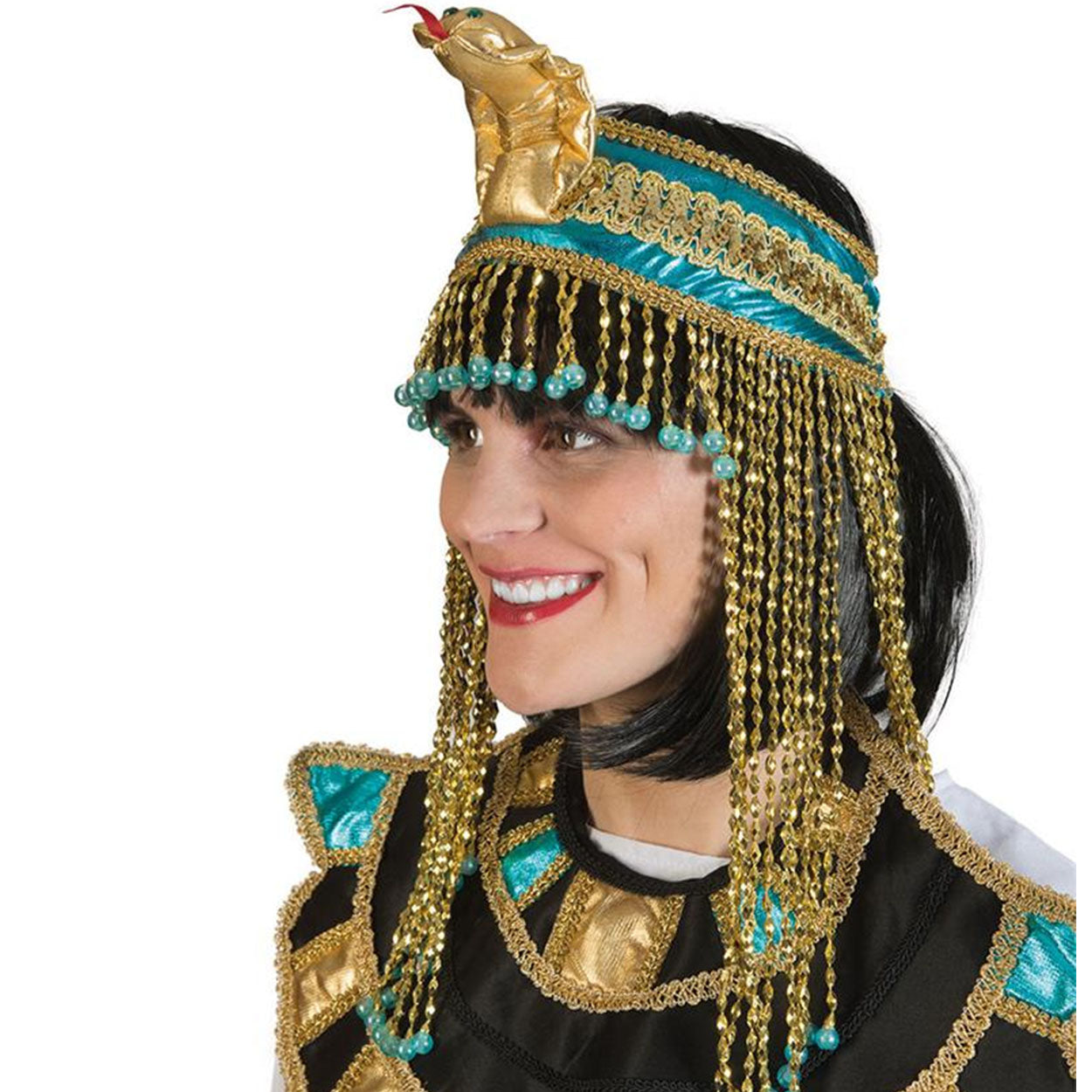 Copricapo corona lusso con serpente Cleopatra Imperatrice