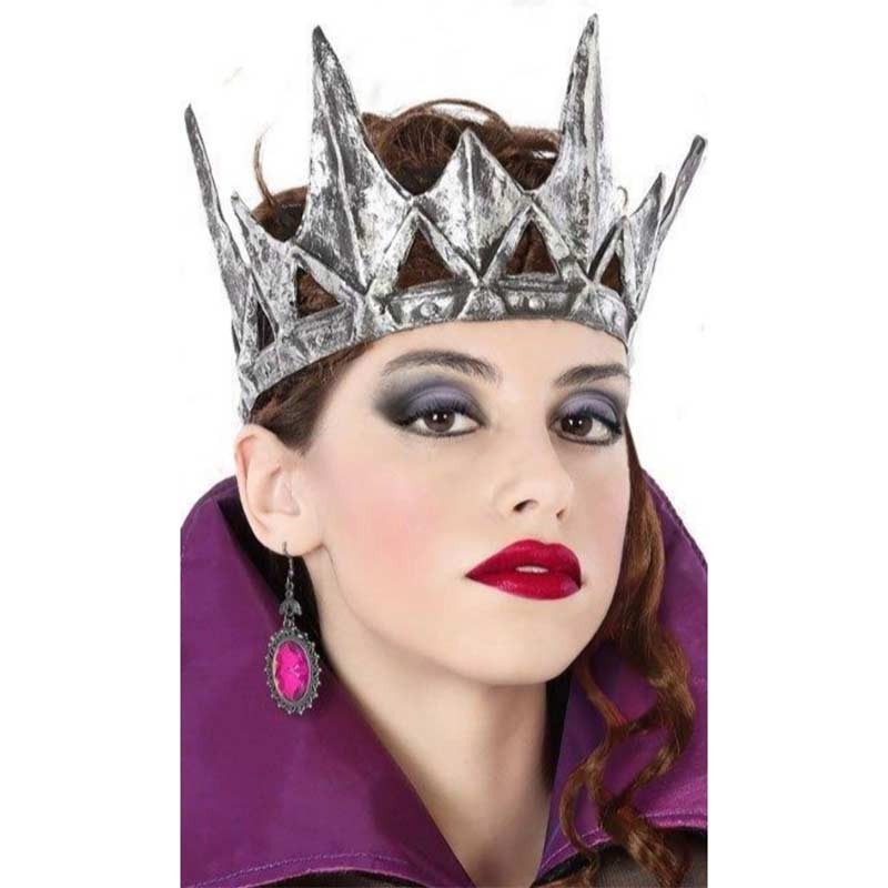 Corona Regina Oscura in Argento Brunito – Potere e Fascino Dark 👑🌑