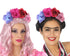 Travestimento Carnevale Cerchiello diadema con fiori colorati