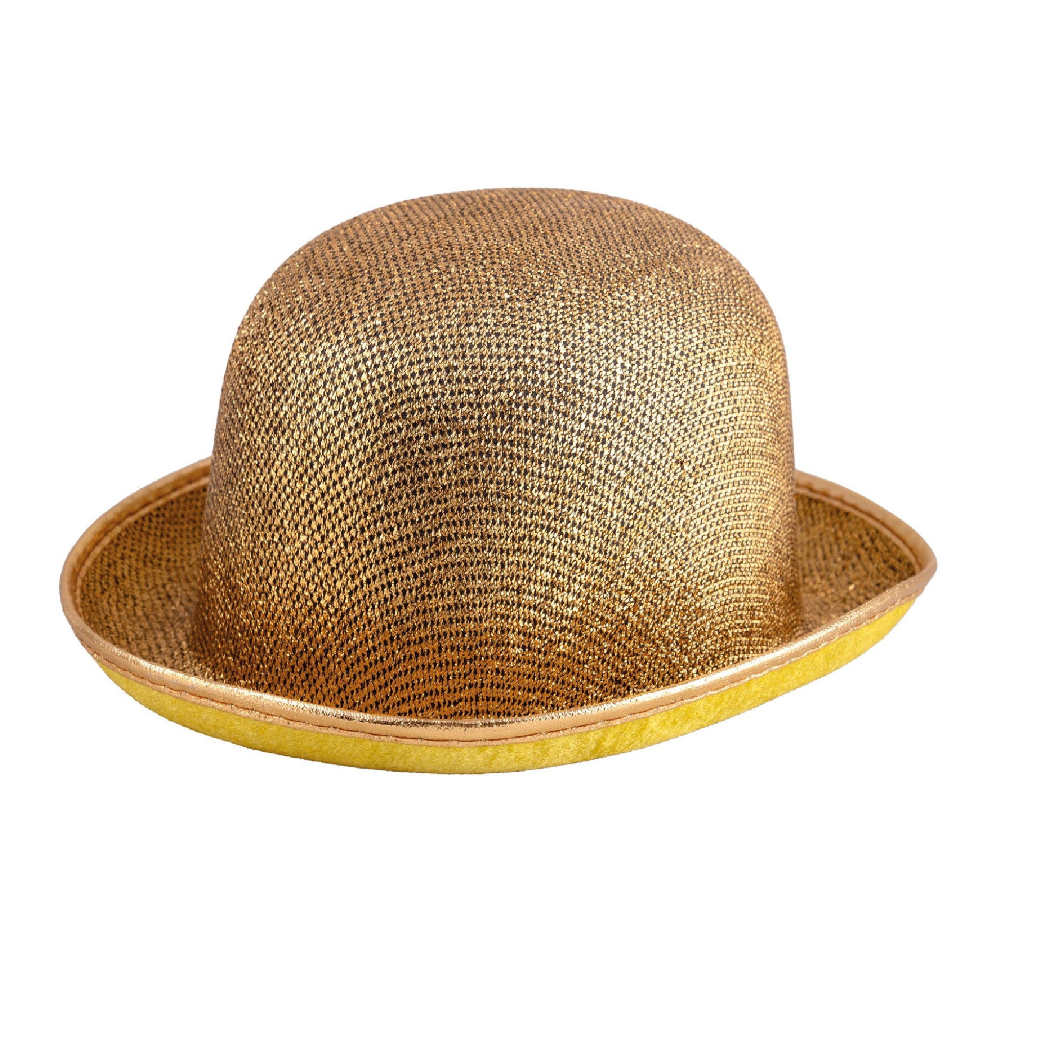 ✨ Universo in Festa: Cappello Bombetta Oro a Rete – Stile Glamour/Disco 🏆