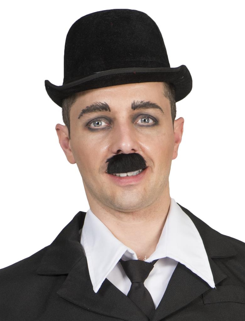 🎩 Universo in Festa: Cappello a Bombetta Classico Nero – Stile Charlie Chaplin 🤵‍♂️