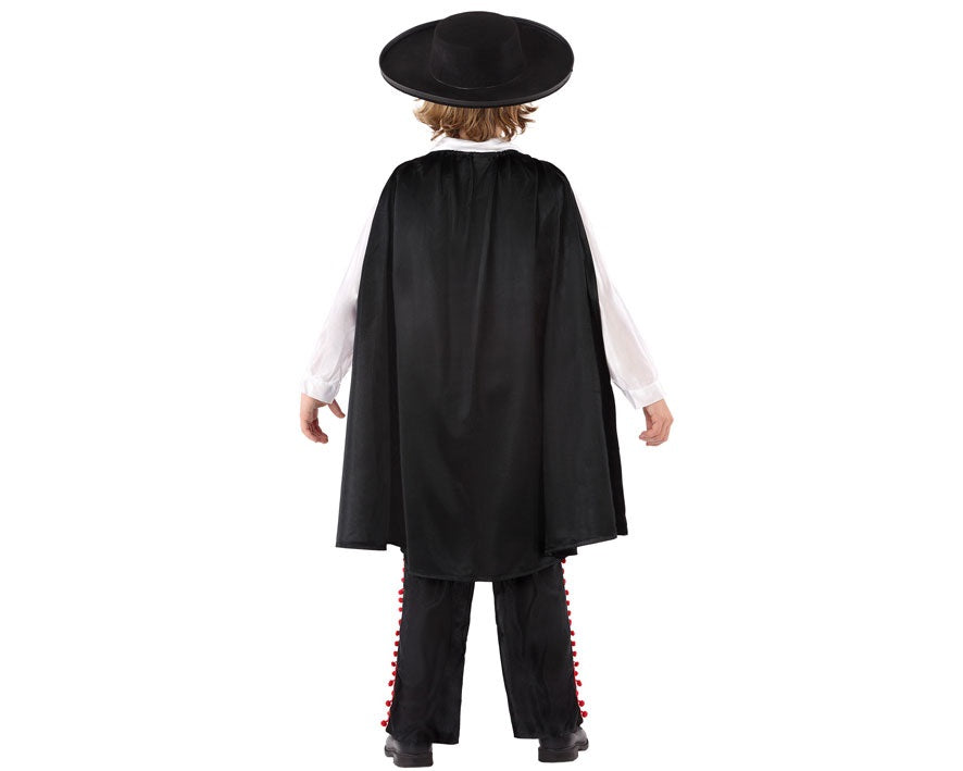 Costume Bambino Zorro Cavaliere Mascherato Tg 5/12A
