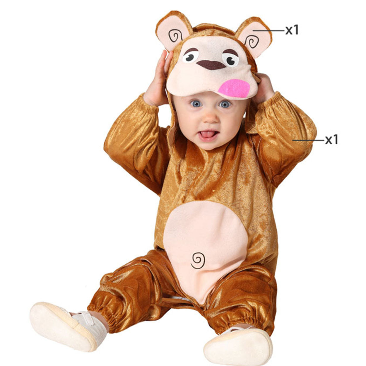 Costume Baby Bebè Scimmietta Scimmia Tg 12/36 mesi