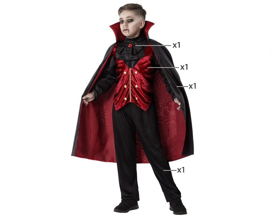 Costume Carnevale Halloween Vampiro elegante Bambino