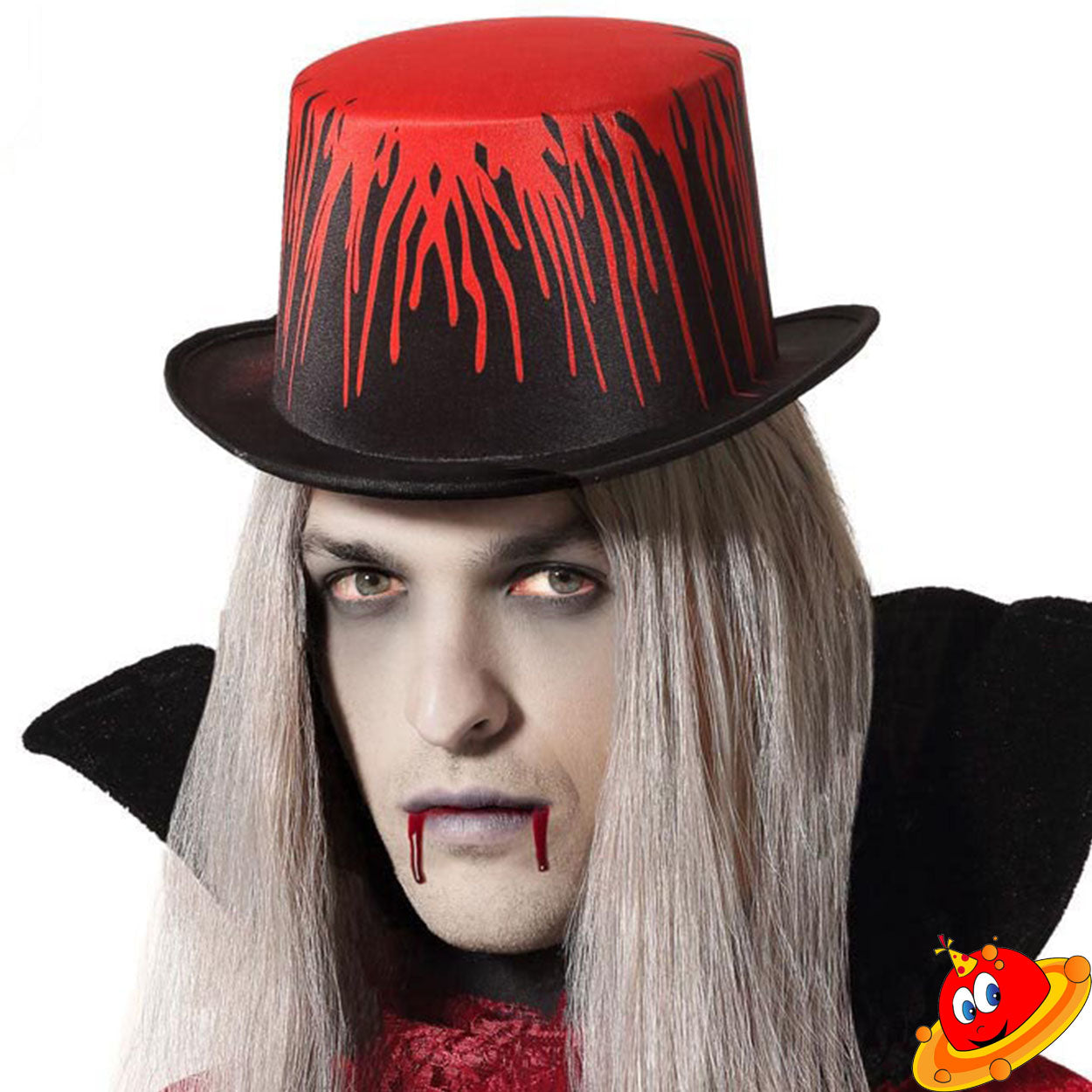 Travestimento Horror Halloween Cappello Vampiro con sangue